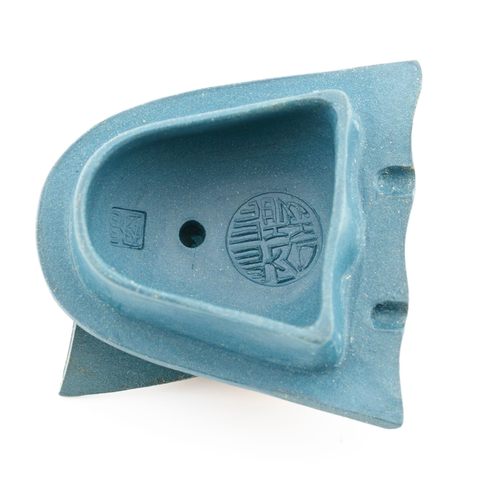 Chinese Yixing Teapot Cover Lotus Pod Frog Water Chestnut Rong Seal Marks 20th C - Image 5