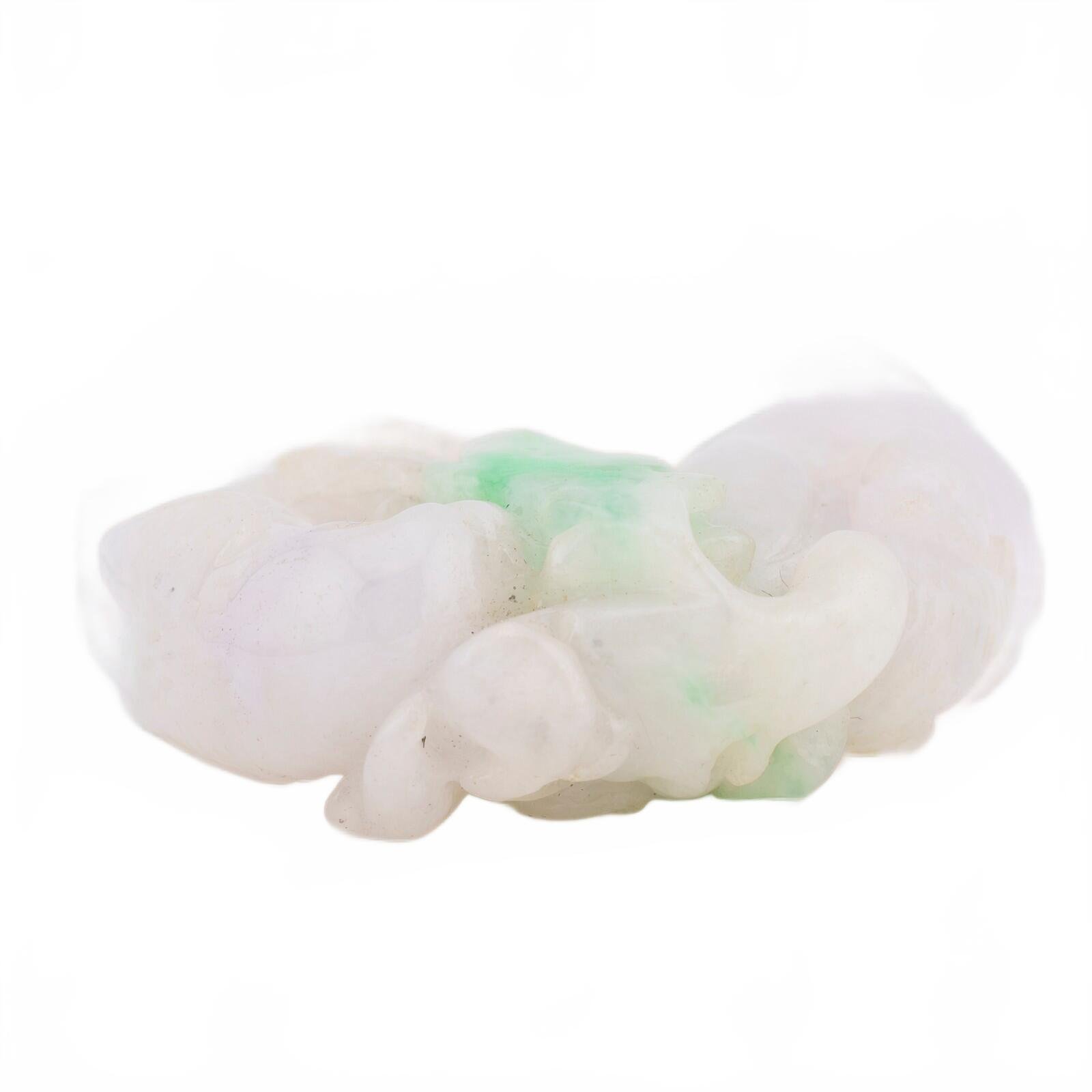 Chinese Jade White Pale Green Carved Gourd Squirrel Bird Qing Republic 20th C - Image 14