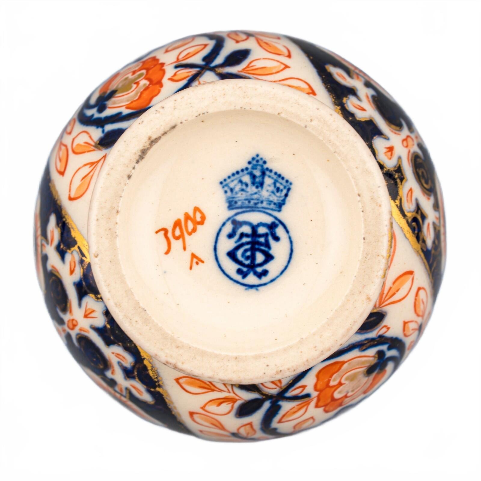 England Porcelain Pot Jar Imari Gilt Royal Crown Derby Mark Later 19th Century - Image 5