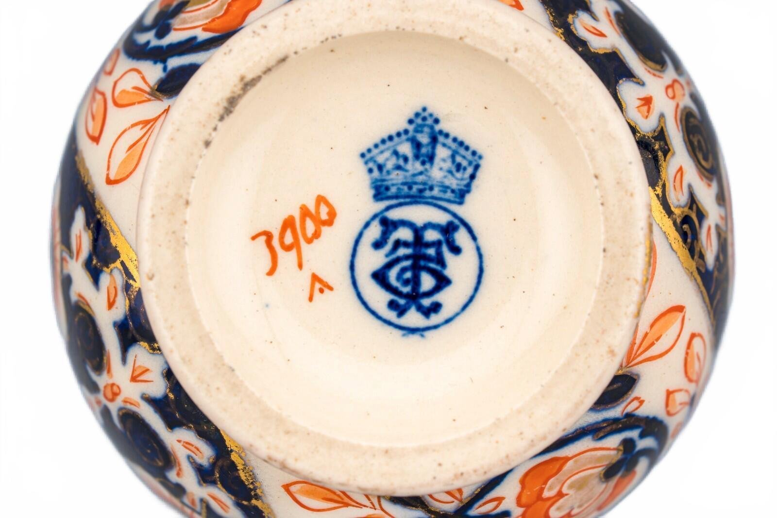 England Porcelain Pot Jar Imari Gilt Royal Crown Derby Mark Later 19th Century - Image 6