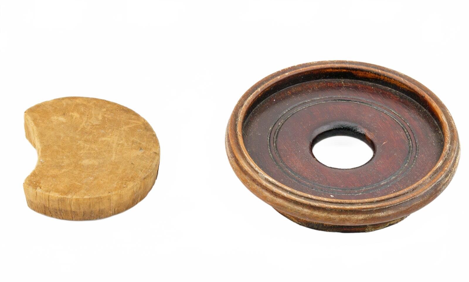Job Lot Chinese Wood Stands Brown Scroll Mixed Material Items 19th to 20th C - Image 13
