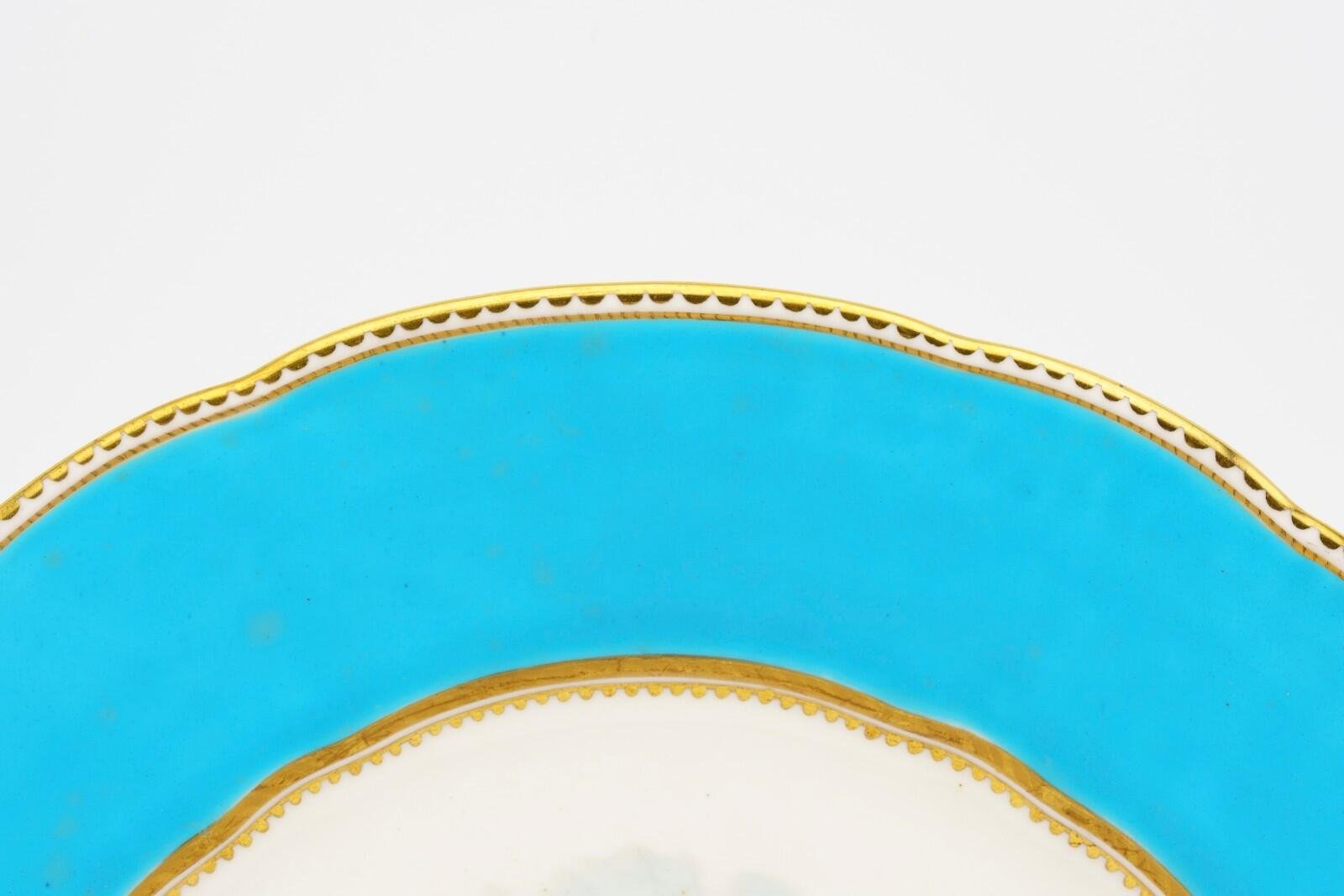 England Copeland Porcelain Plate Gilt Romantic Landscape Victorian Buttermere - Image 3