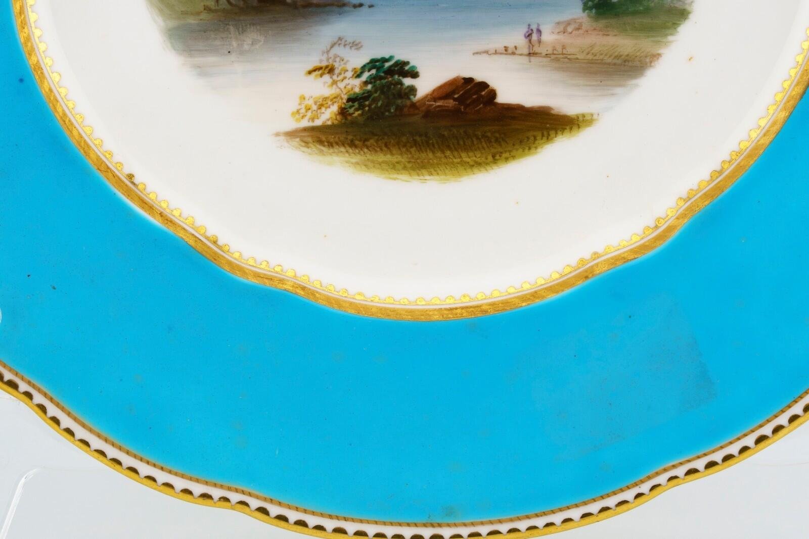 England Copeland Porcelain Plate Gilt Romantic Landscape Victorian Buttermere - Image 6