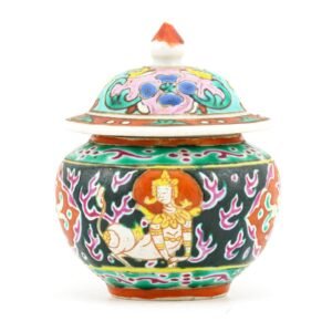 Bencharong Toh Jar Chinese Porcelain Enameled Ayutthaya Period 18th-19th Century