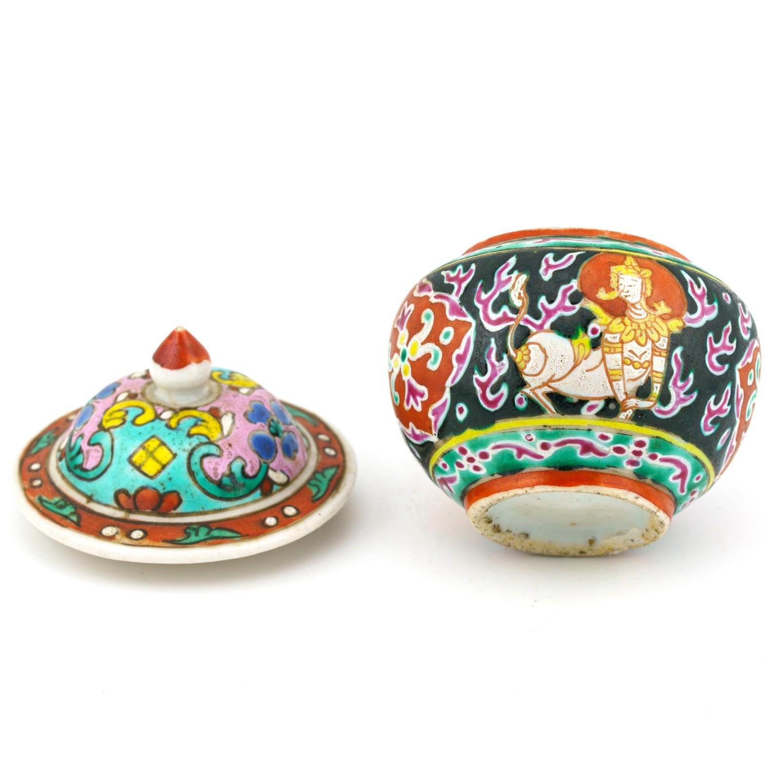 Bencharong Toh Jar Chinese Porcelain Enameled Ayutthaya Period 18th-19th Century - Image 10