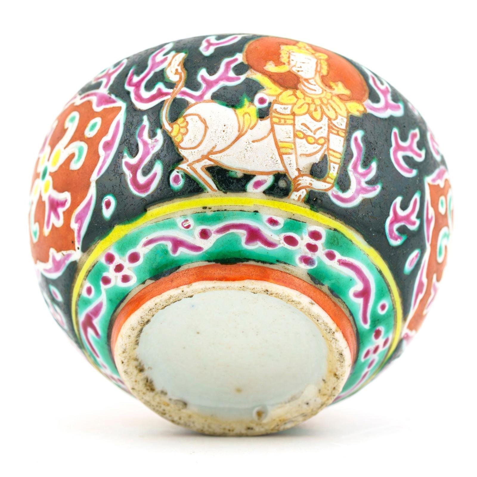 Bencharong Toh Jar Chinese Porcelain Enameled Ayutthaya Period 18th-19th Century - Image 11