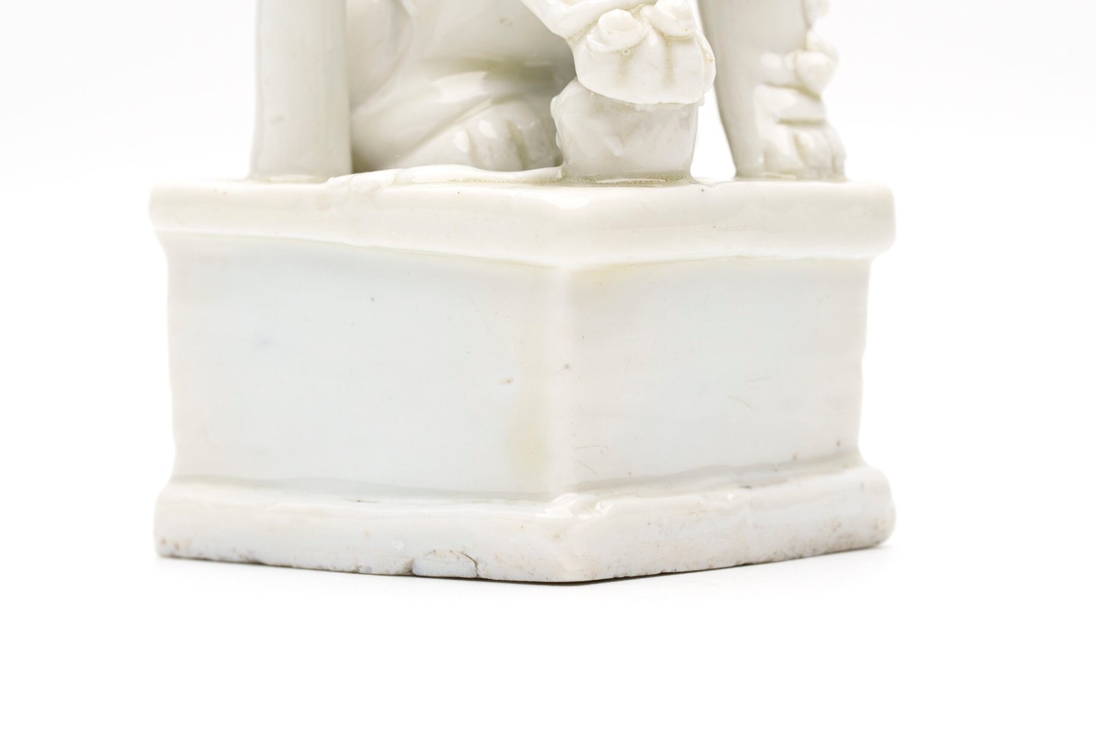 Chinese Buddhist Foo Lion Figure Blanc De Chine Dehua Joss Stick Qing Holder 17C - Image 6