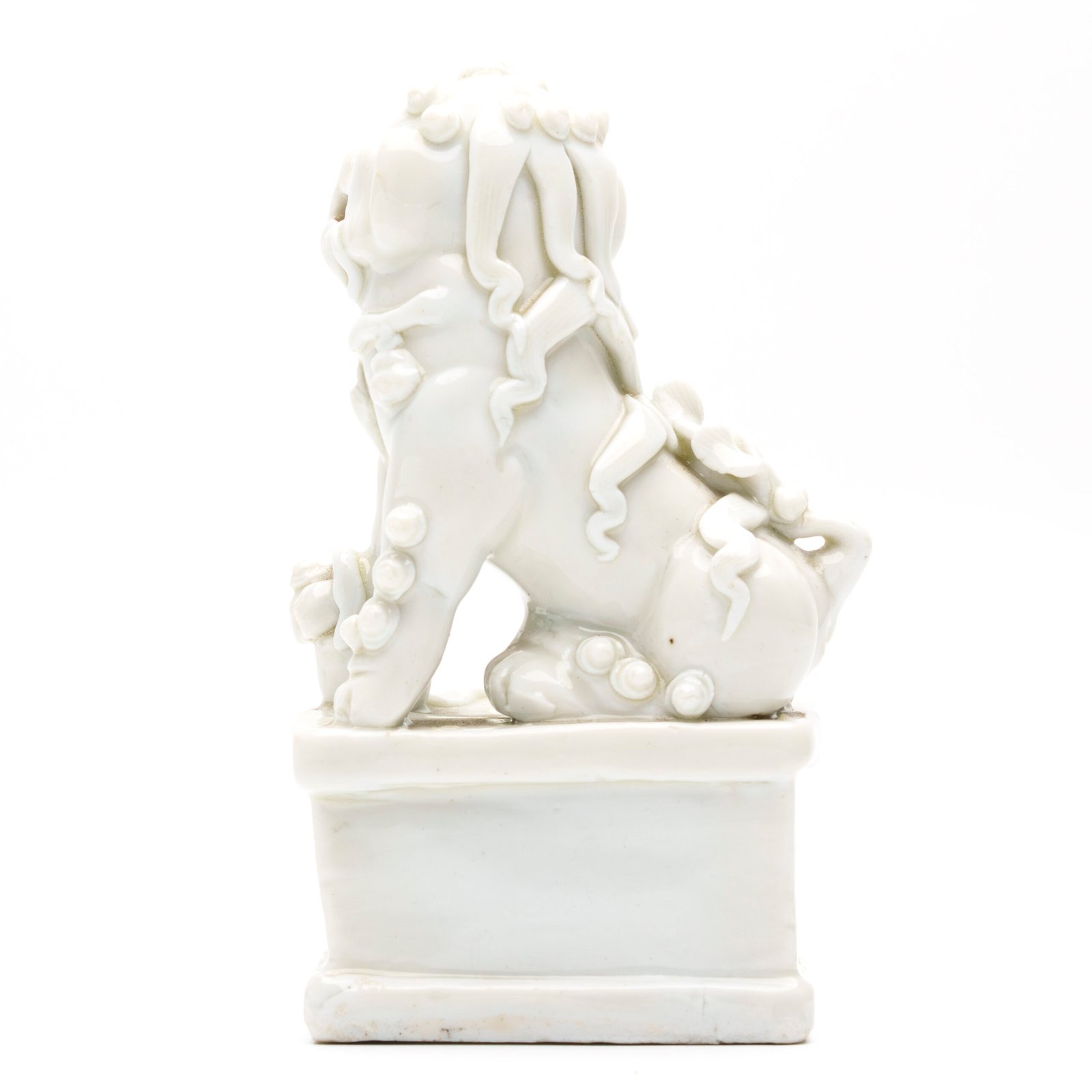 Chinese Buddhist Foo Lion Figure Blanc De Chine Dehua Joss Stick Qing Holder 17C - Image 8