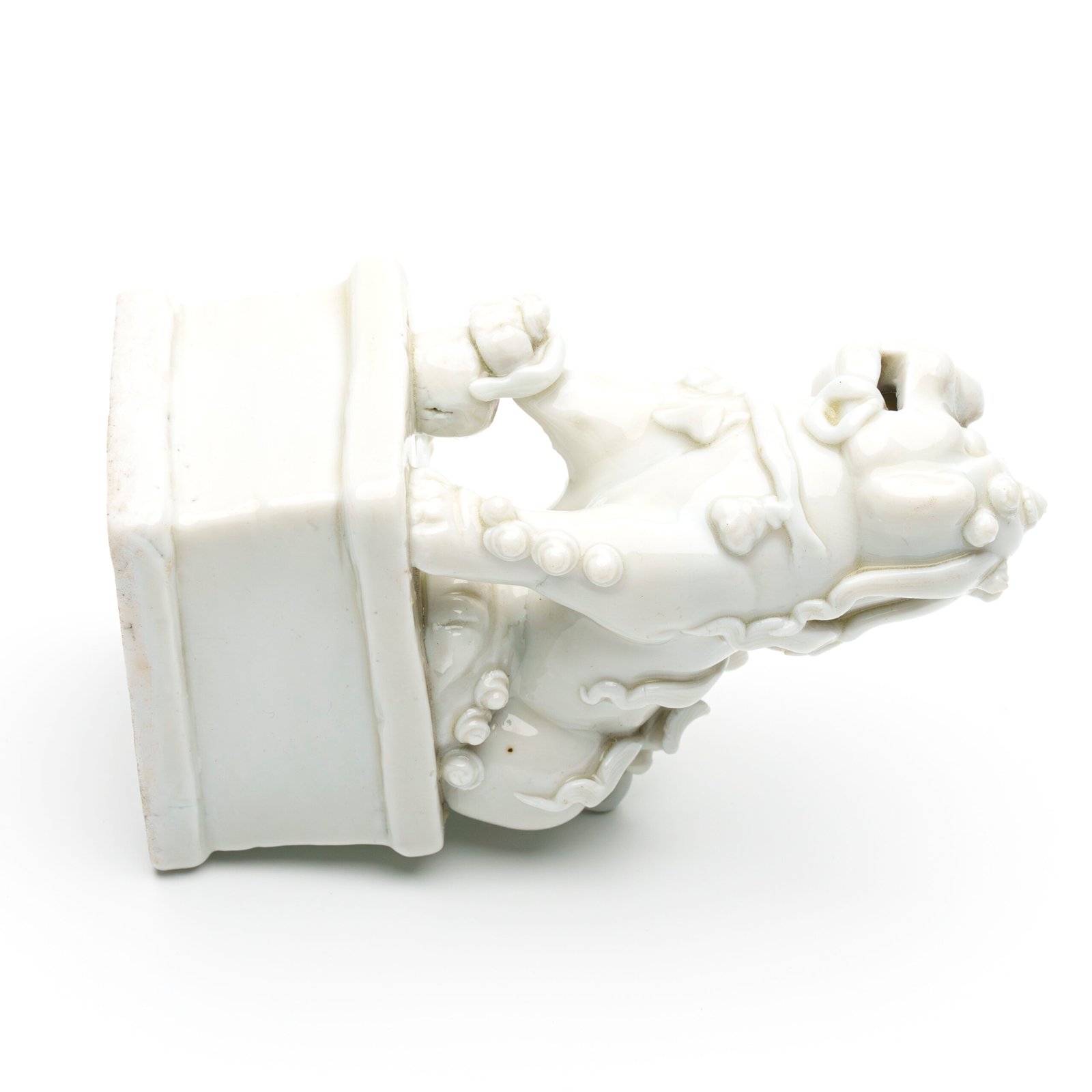 Chinese Buddhist Foo Lion Figure Blanc De Chine Dehua Joss Stick Qing Holder 17C - Image 15