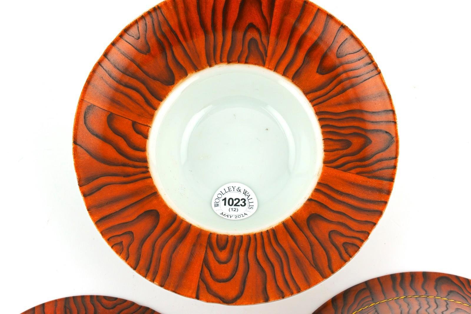 Chinese Porcelain Gaiwan Faux Bois Bowl Cover Saucer Yong He Mark Republic 20th C - Image 10