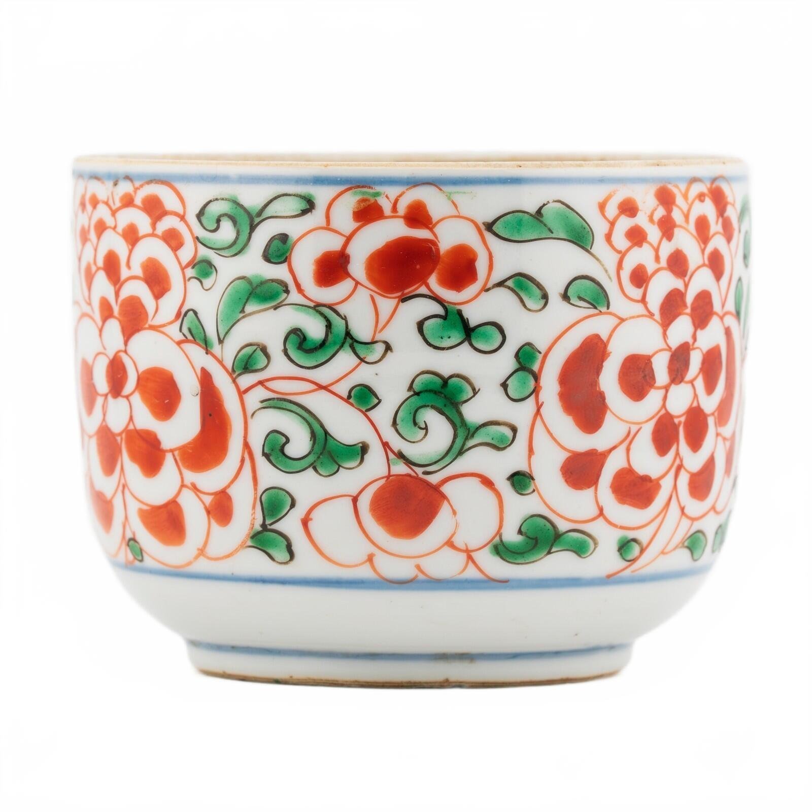 Chinese Porcelain Kangxi Famille Verte Wucai Jar Peony Enamel Qing Period 18th C - Image 3