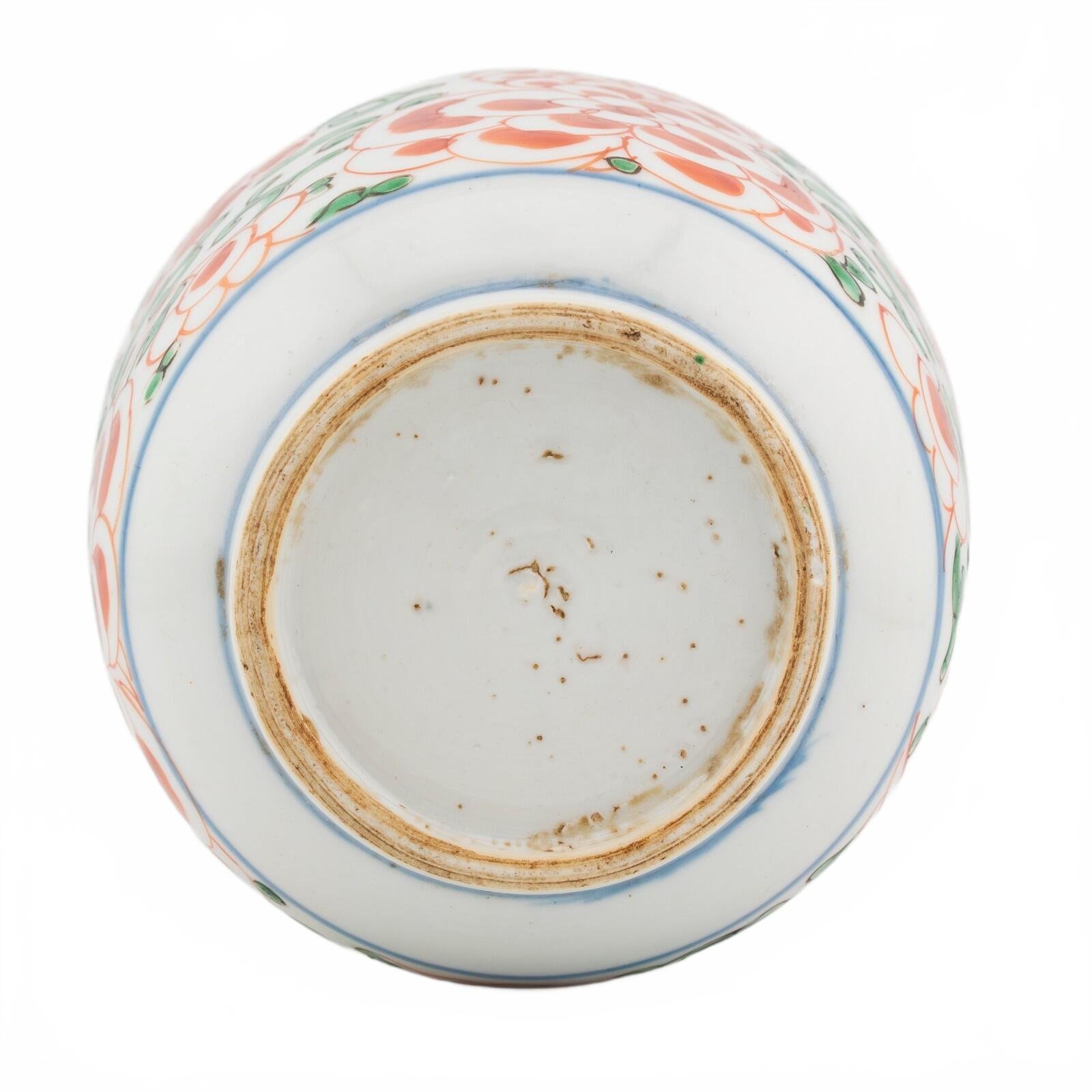 Chinese Porcelain Kangxi Famille Verte Wucai Jar Peony Enamel Qing Period 18th C - Image 8