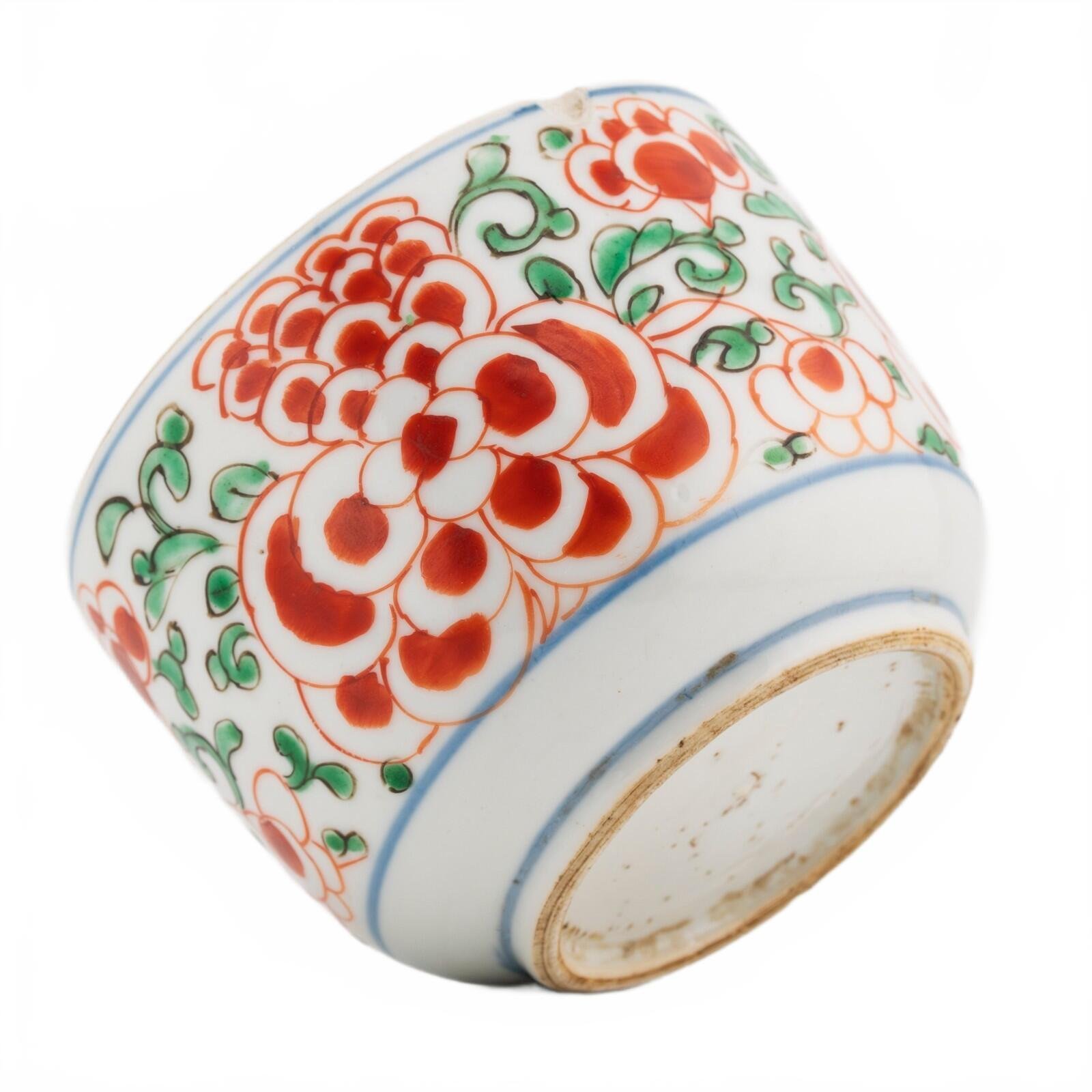 Chinese Porcelain Kangxi Famille Verte Wucai Jar Peony Enamel Qing Period 18th C - Image 9