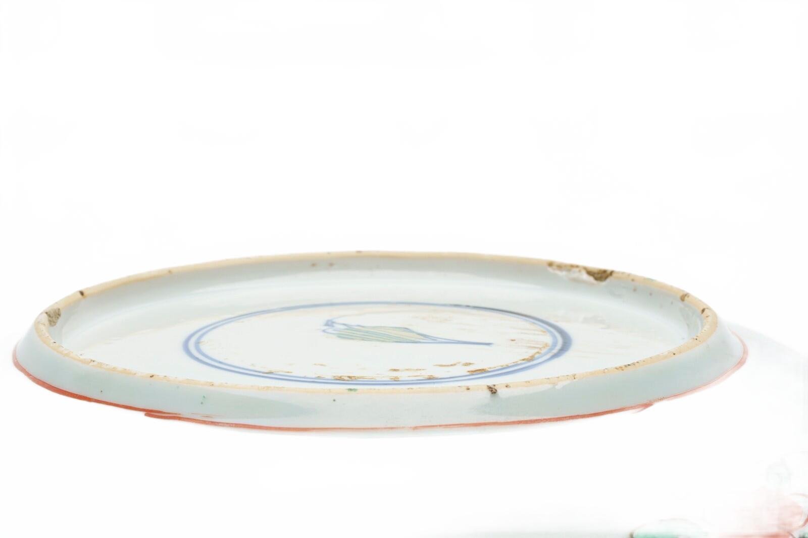 Chinese Porcelain Kangxi Famille Verte Wucai Plate Peony Enamel Qing Marked 18C - Image 12