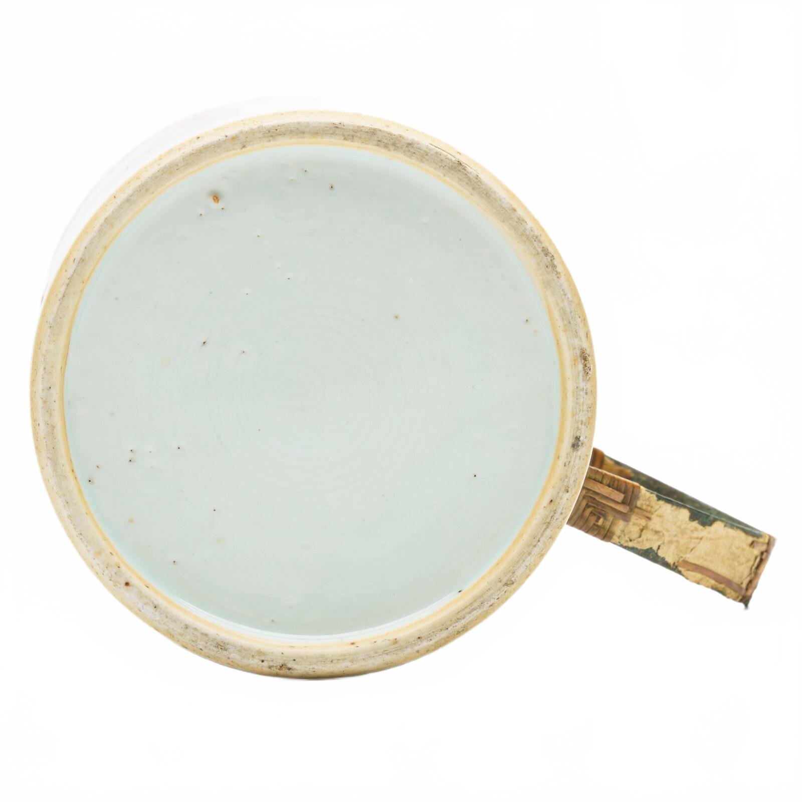 Chinese Porcelain Kangxi Tankard Cover Imari Gilt Metal Handle Landscape Qing18C - Image 10
