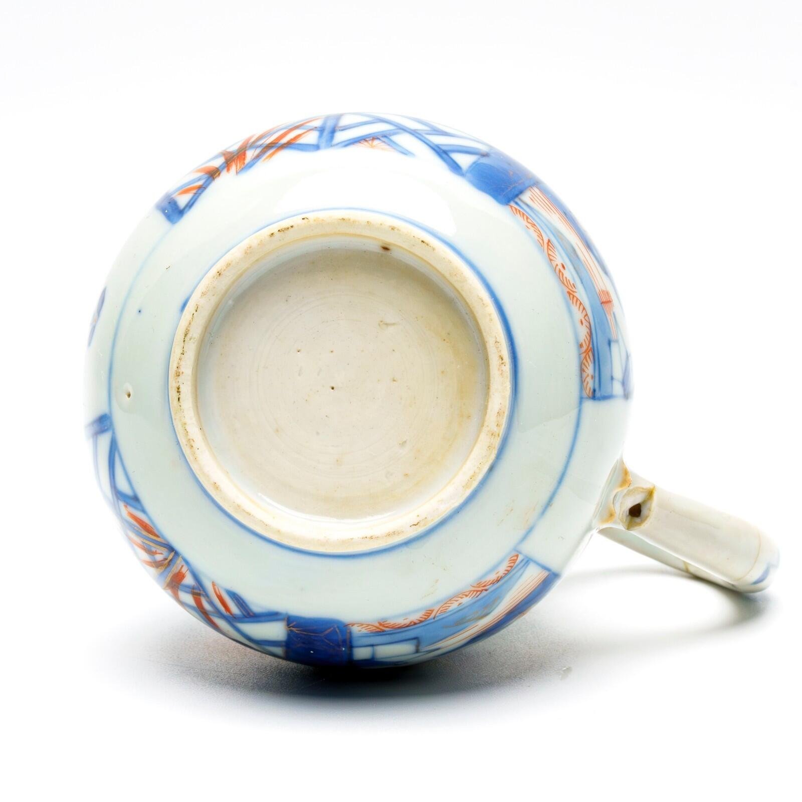 Chinese Porcelain Kangxi Jug Creamer Cover Imari Gilt Flower Qing Period 18C - Image 14
