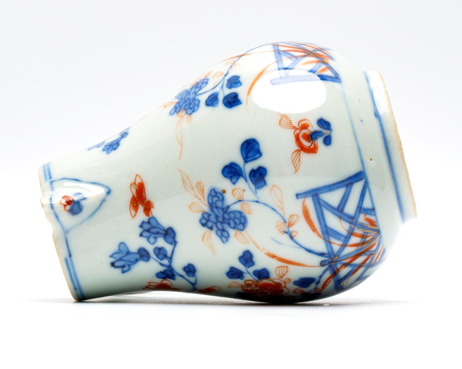 Chinese Porcelain Kangxi Jug Creamer Cover Imari Gilt Flower Qing Period 18C - Image 15