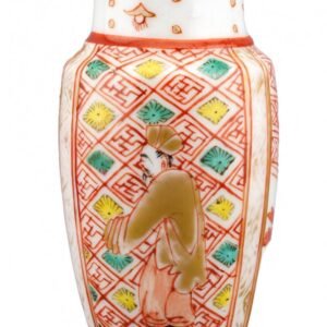 Japanese Porcelain Vase Imari Gilt Figure Kutani Mark Meiji Period 19th Century