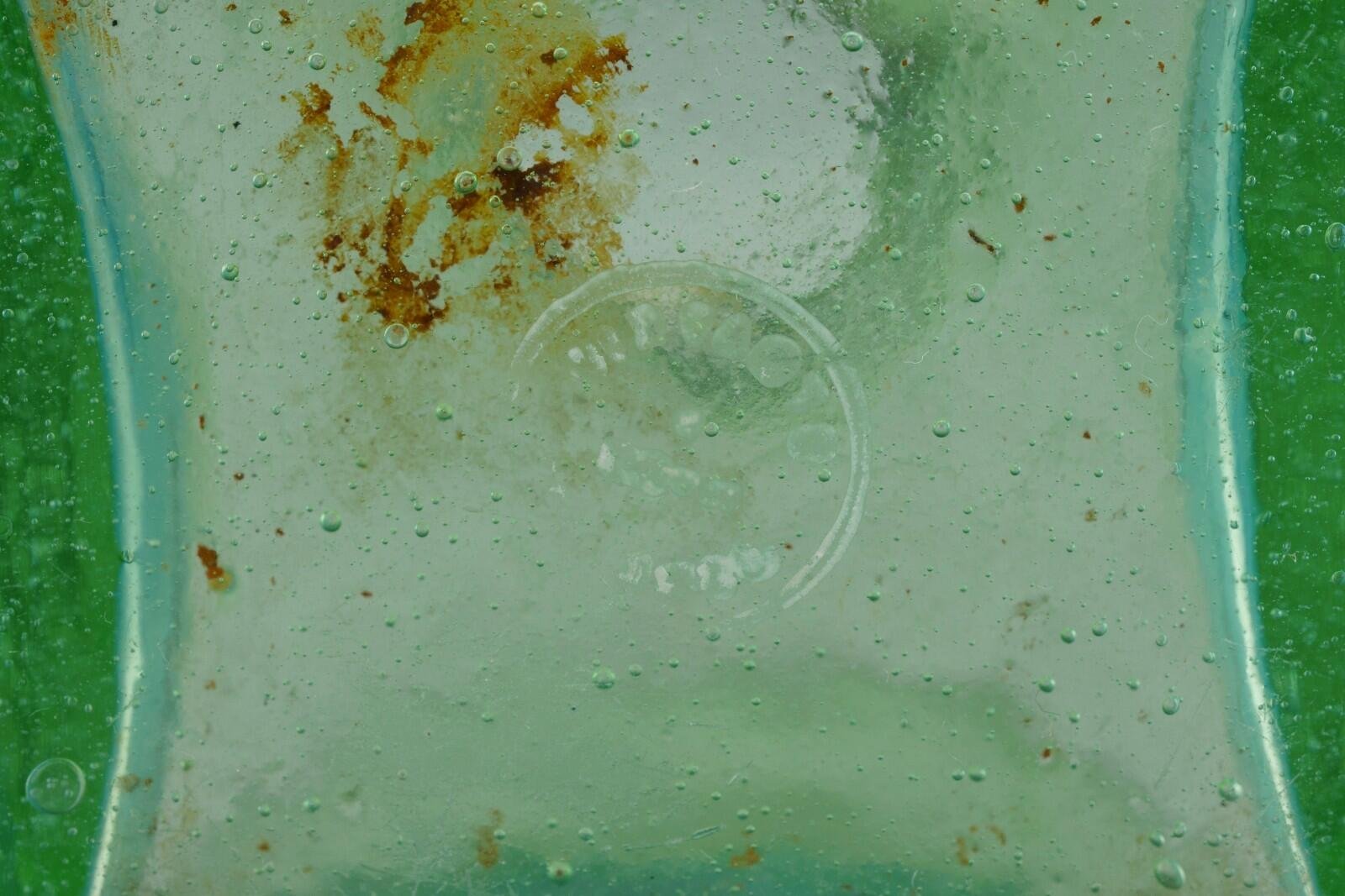 Czechoslovakia Green Glass Perfume Bottle Stopper Painted Sailing Ship Era 20C - Image 10