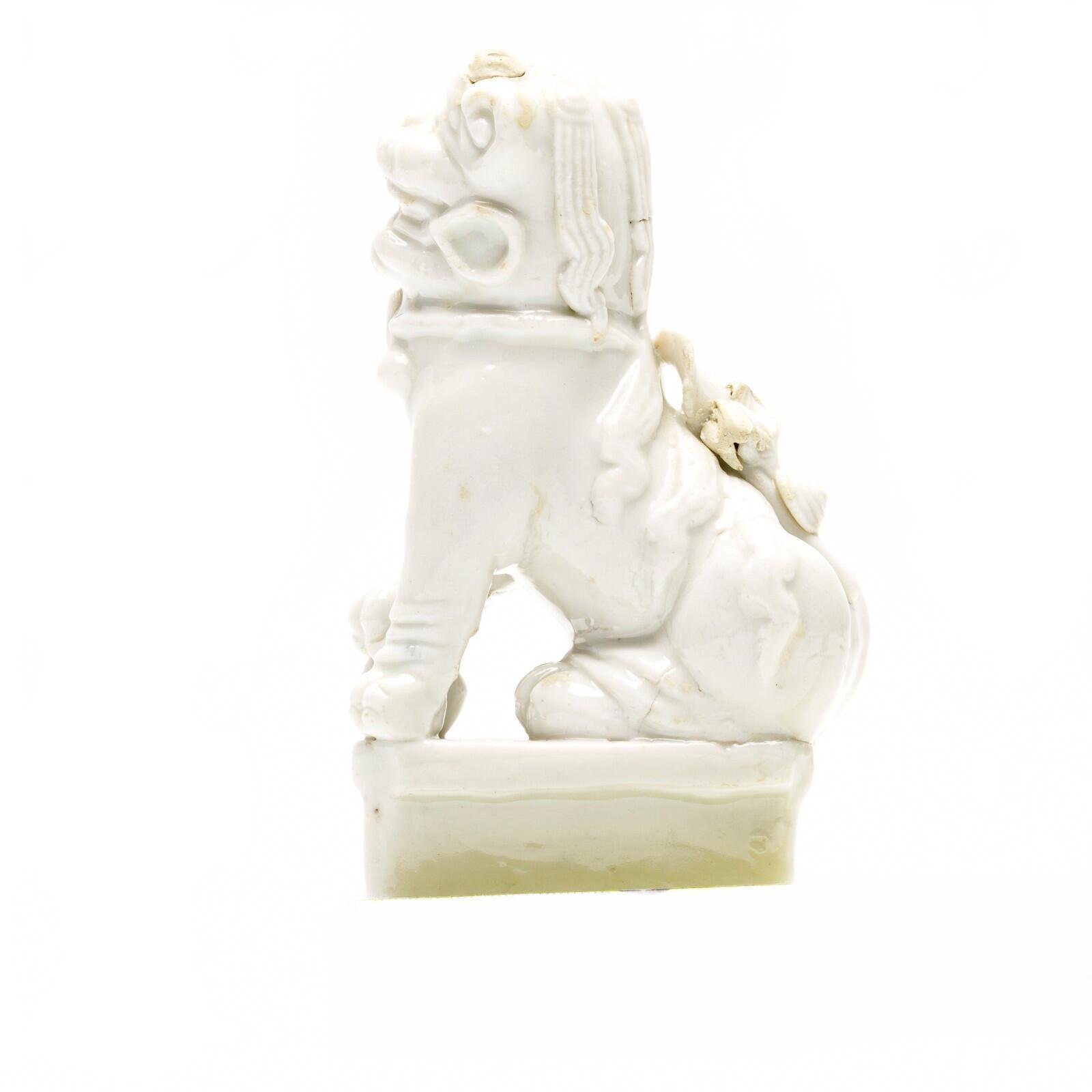 Chinese Buddhist Foo Lion Figure Blanc De Chine Dehua Joss Stick Qing Holder 17C - Image 15