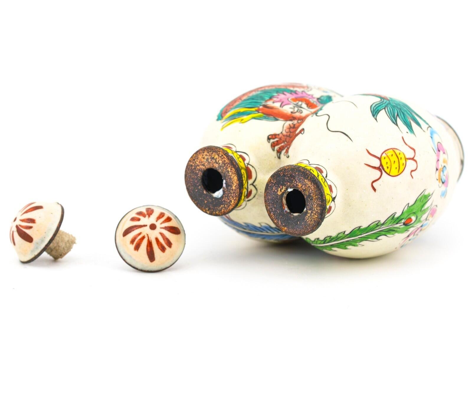 Chinese Snuff Bottles Painted on Enamel Dragon Phoenix Qianlong Mark Late 20C - Image 12