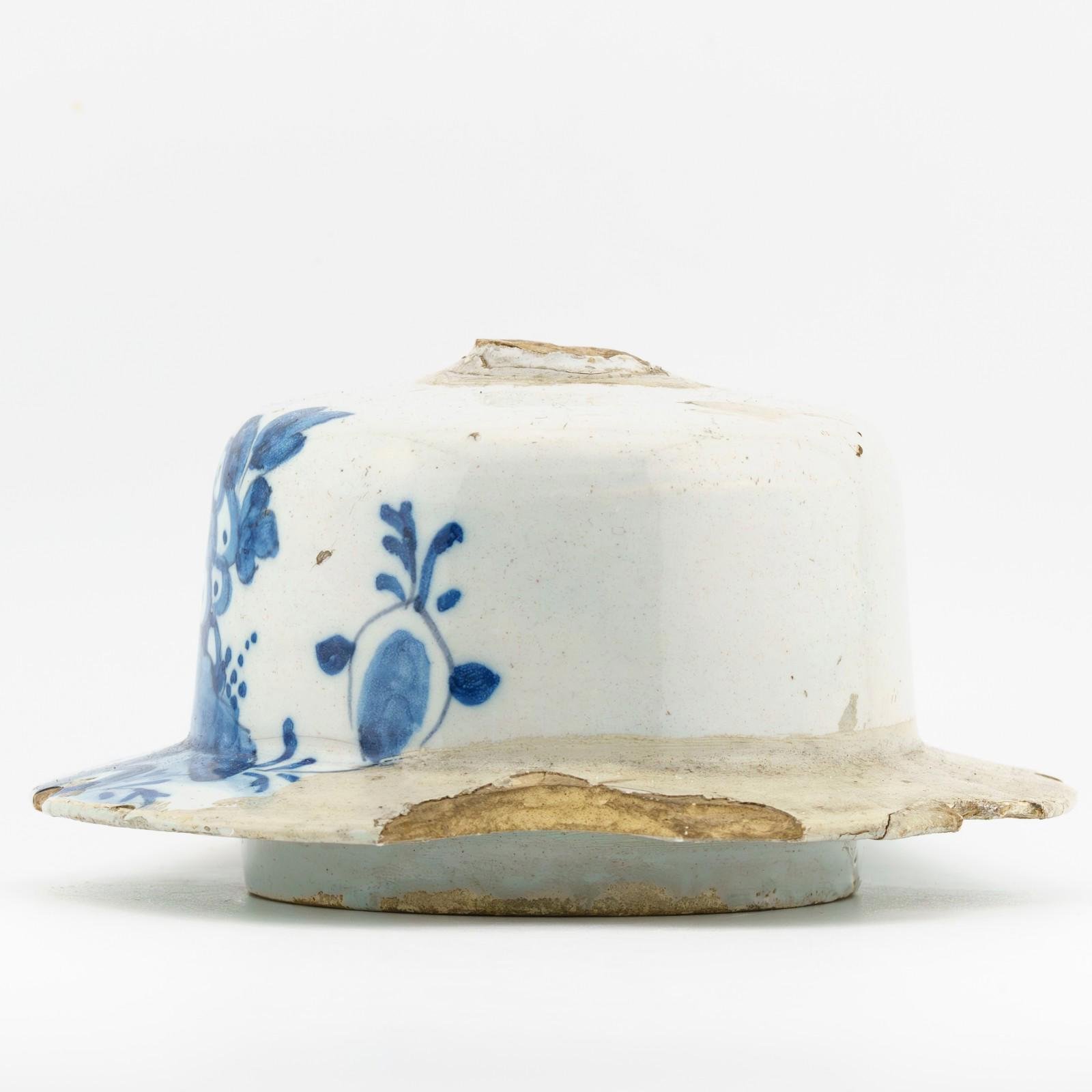 England Delftware Cover Vase Blue White Pearlware Porcelain Cobalt Period 18th C - Image 4