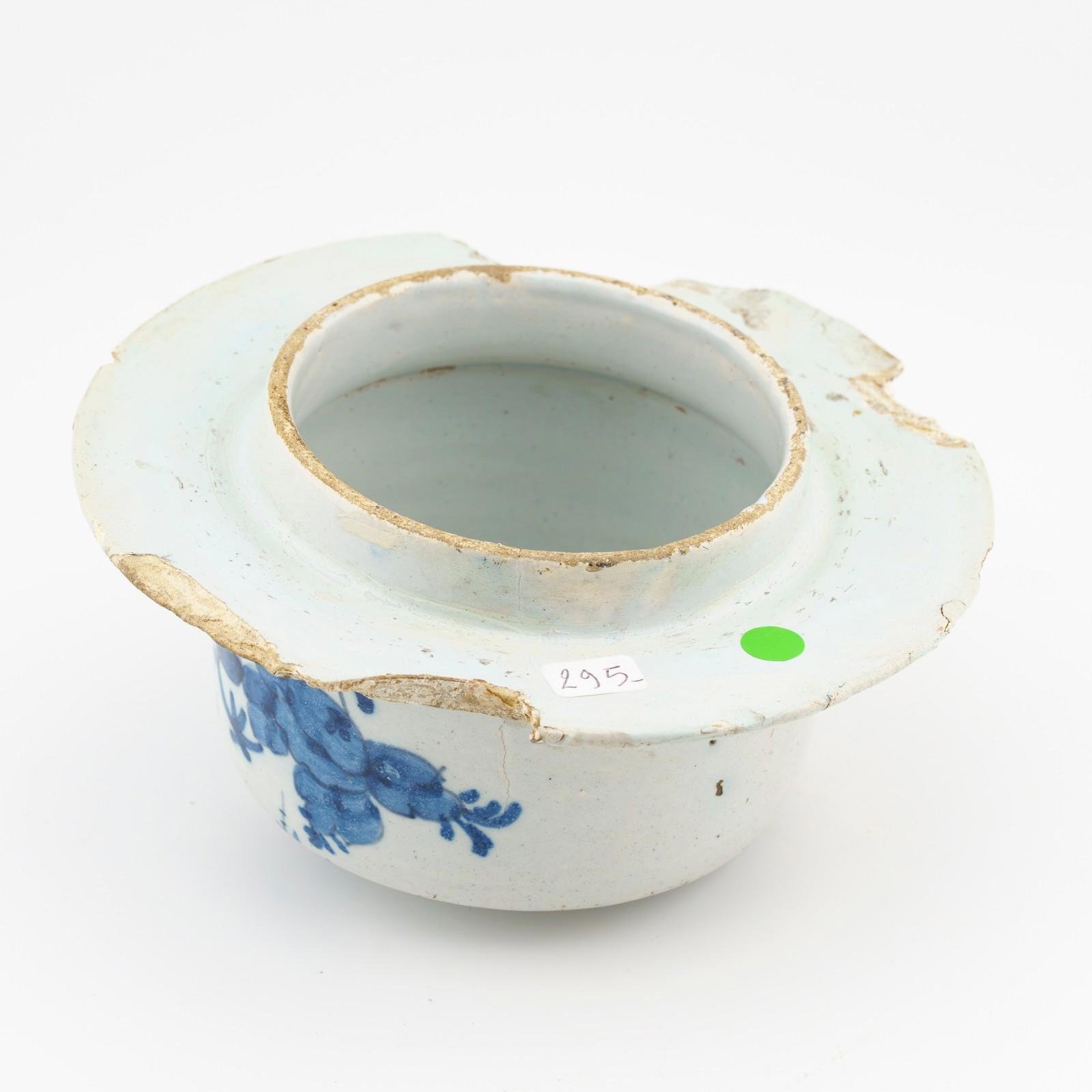 England Delftware Cover Vase Blue White Pearlware Porcelain Cobalt Period 18th C - Image 8