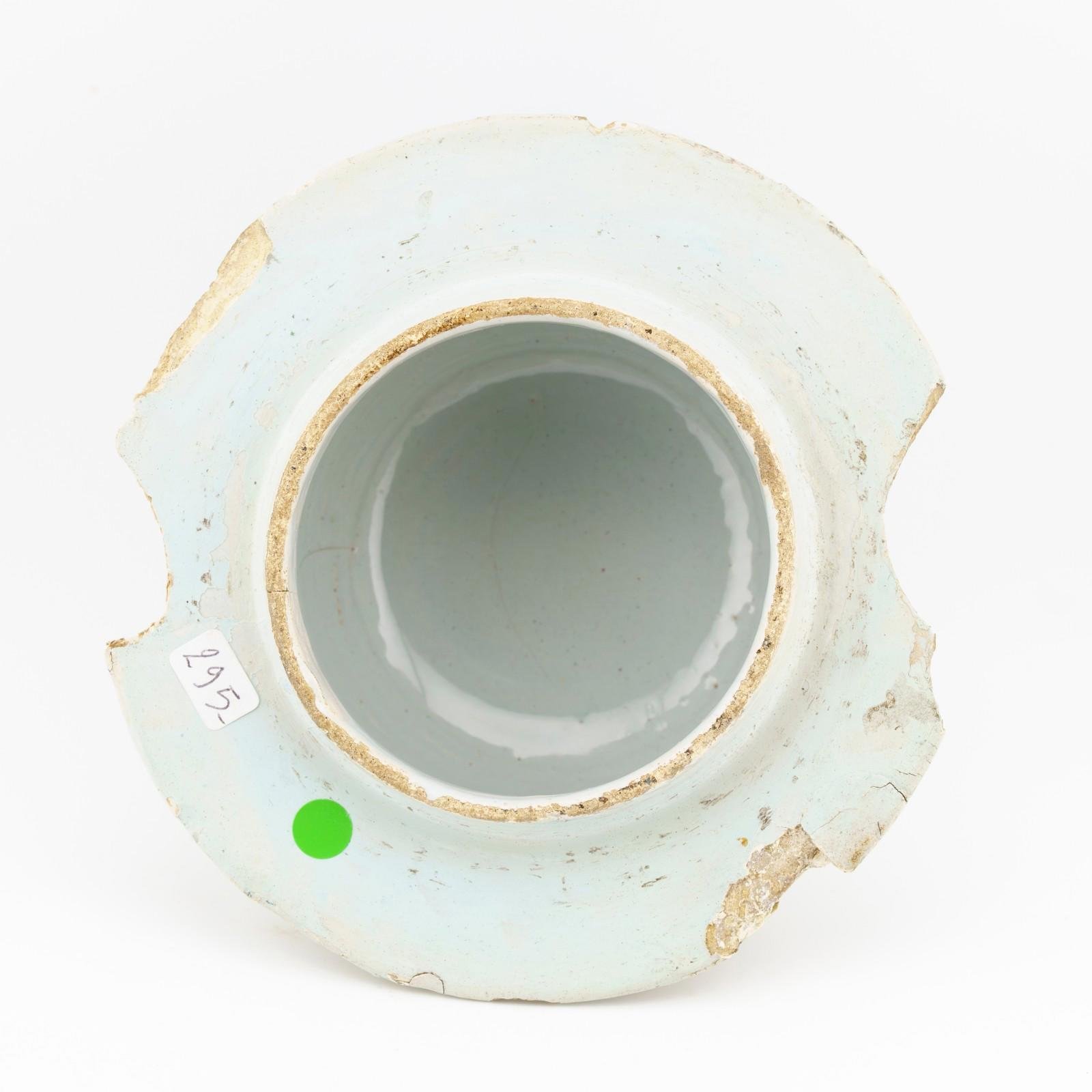 England Delftware Cover Vase Blue White Pearlware Porcelain Cobalt Period 18th C - Image 9