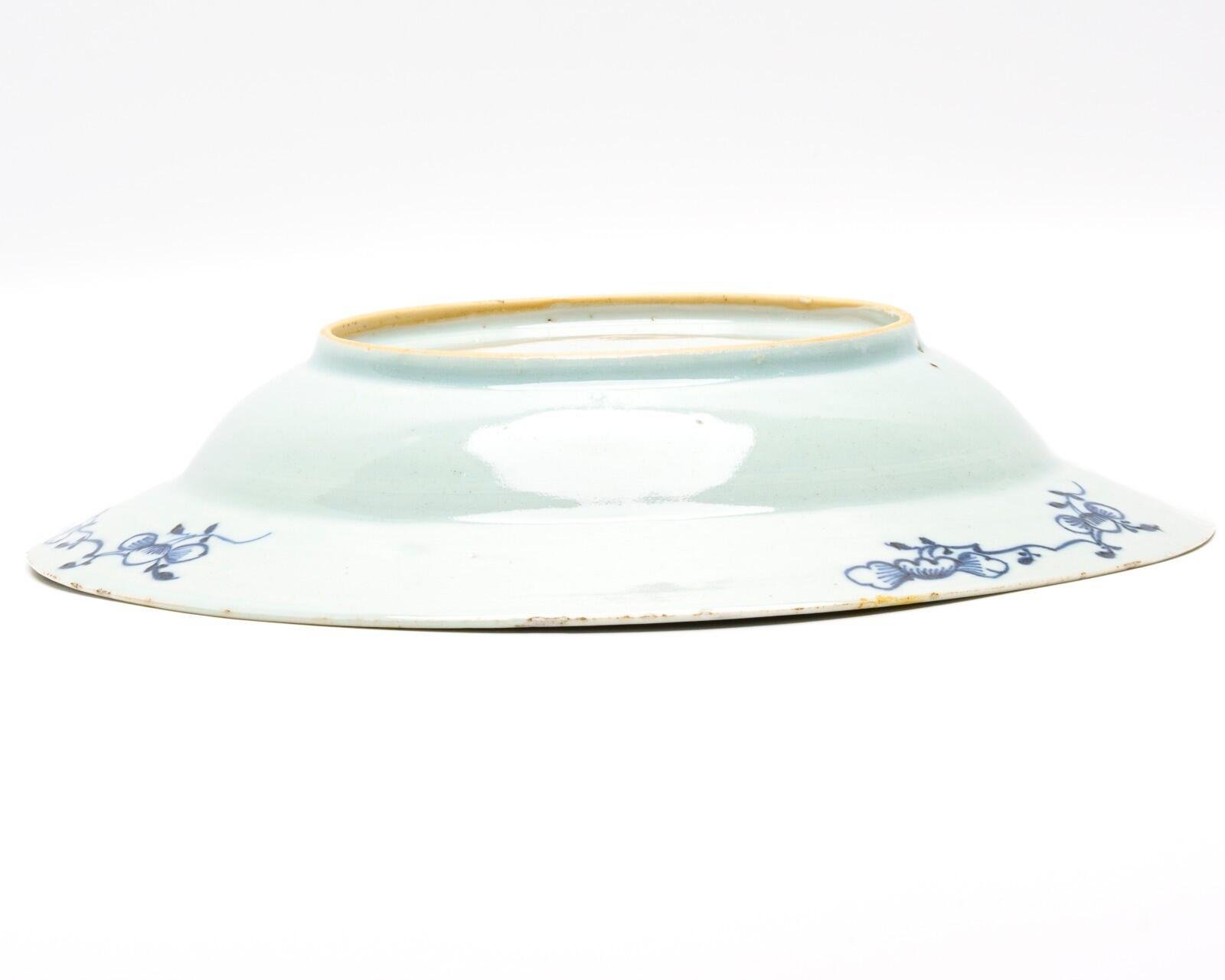 Chinese Porcelain Plate Blue White Lady Ma Magu Daoist Goddess Qing Qianlong 18C - Image 10