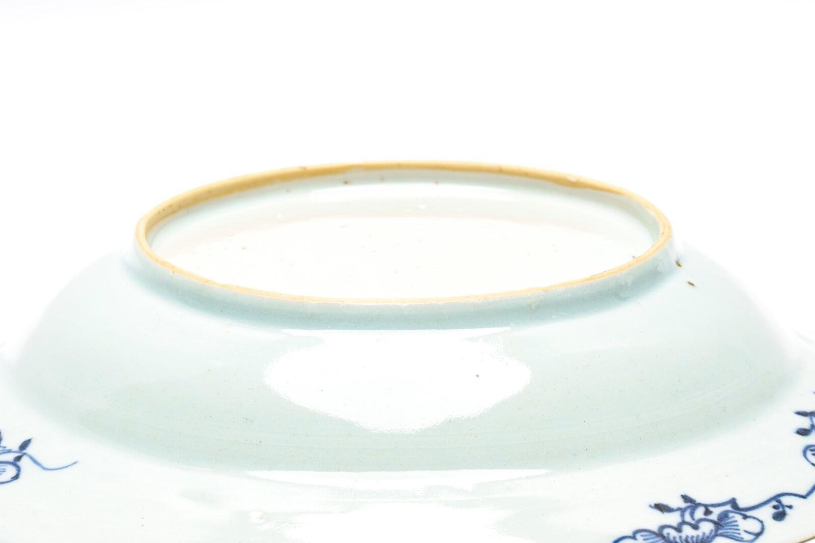 Chinese Porcelain Plate Blue White Lady Ma Magu Daoist Goddess Qing Qianlong 18C - Image 11