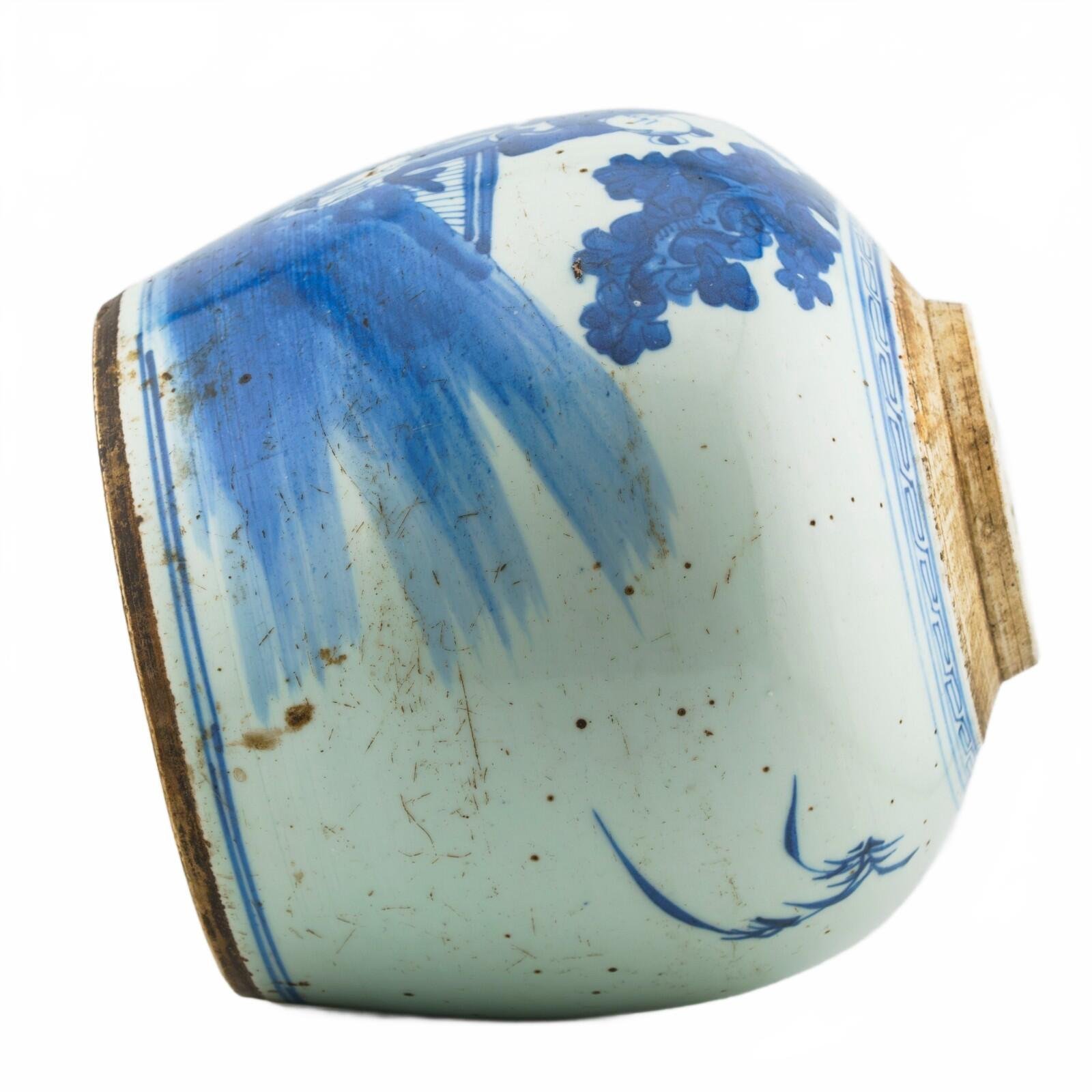 Chinese Porcelain Ginger Jar Blue White Hundreds Boys Late Qing Period 19th C - Image 13