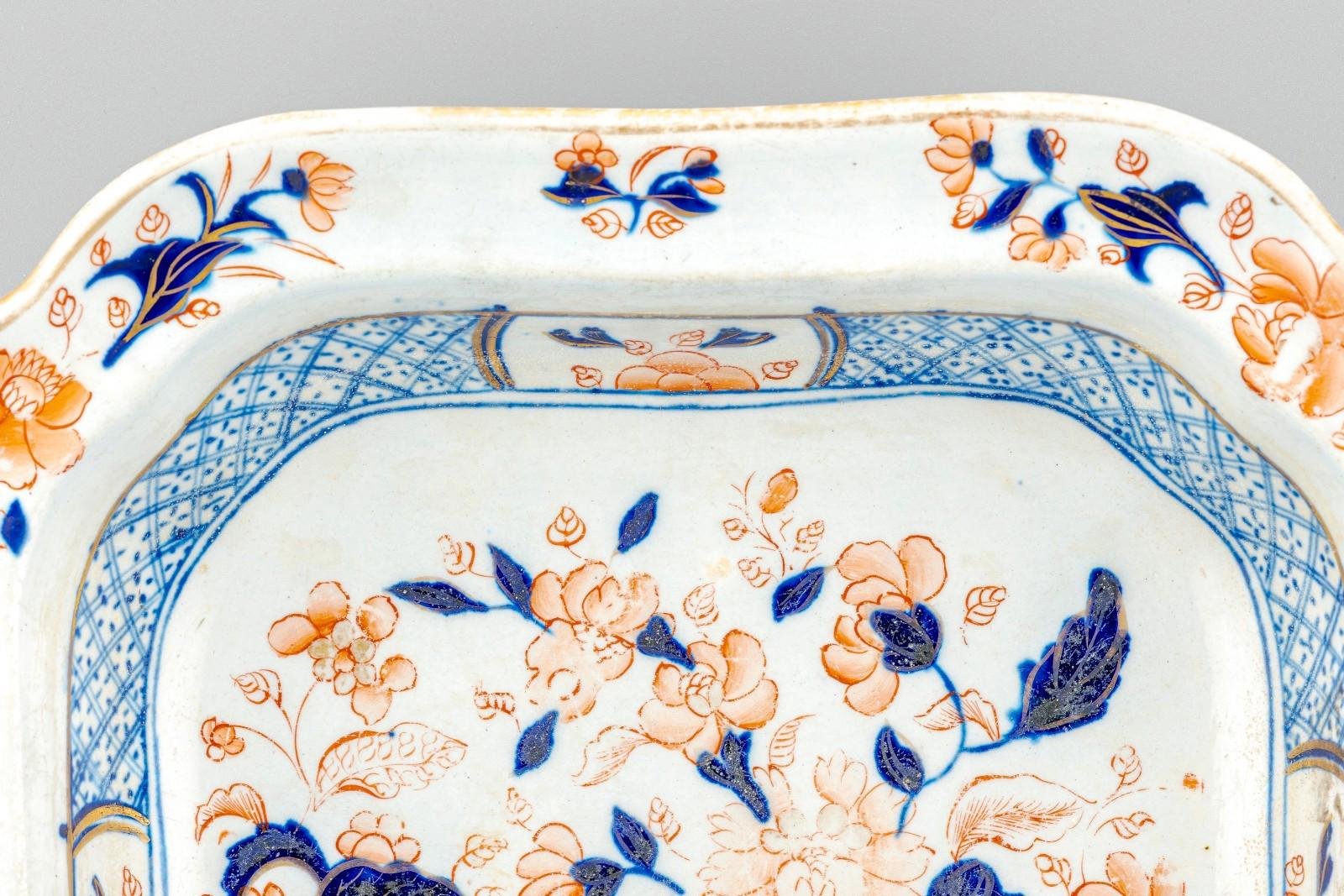 England Imari Staffordshire Porcelain Deep Dish Gilt Mark Period 19th Century - Image 5