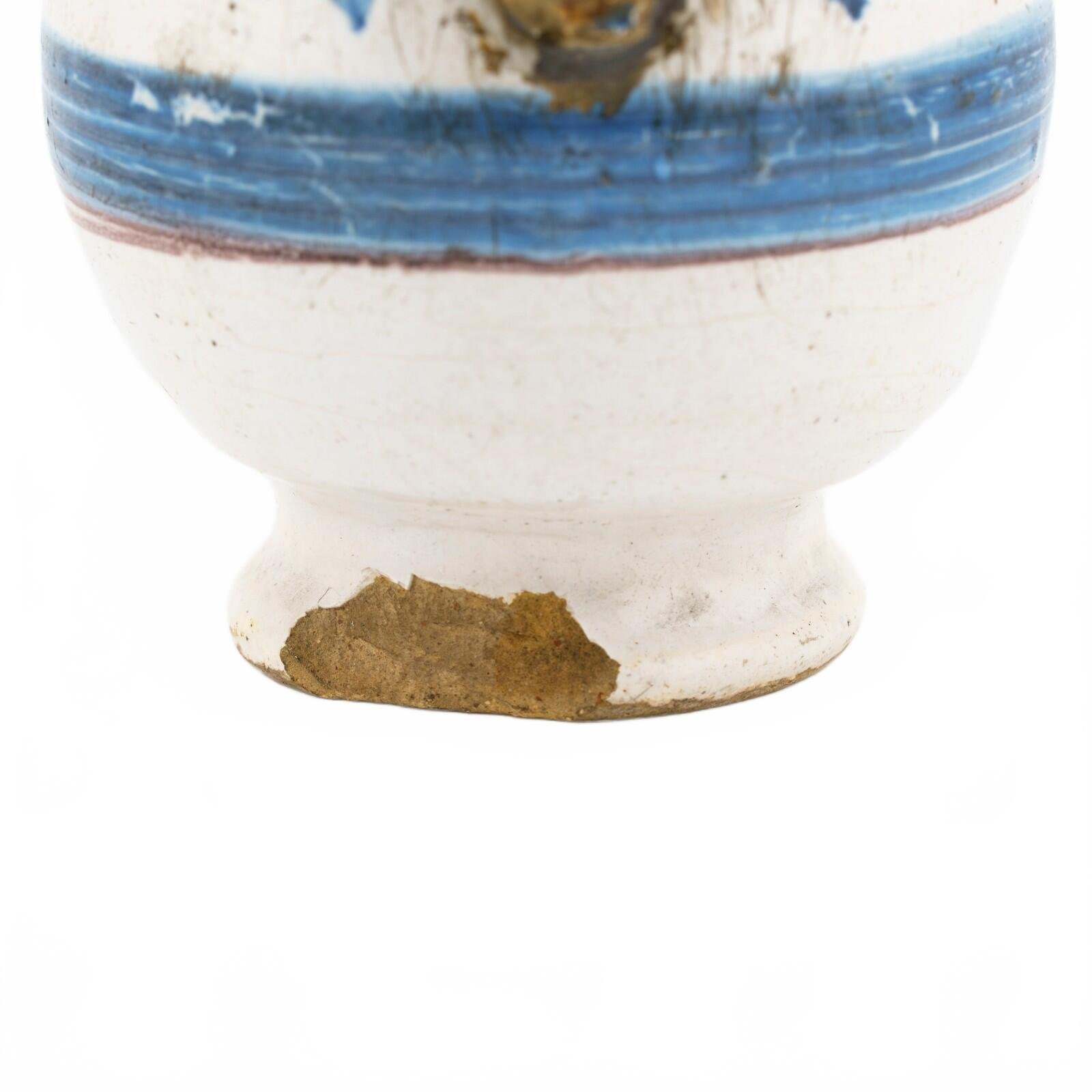English Delft Ware Mug Jug Handle Blue White Salopian Pottery Floral 18th C. - Image 9