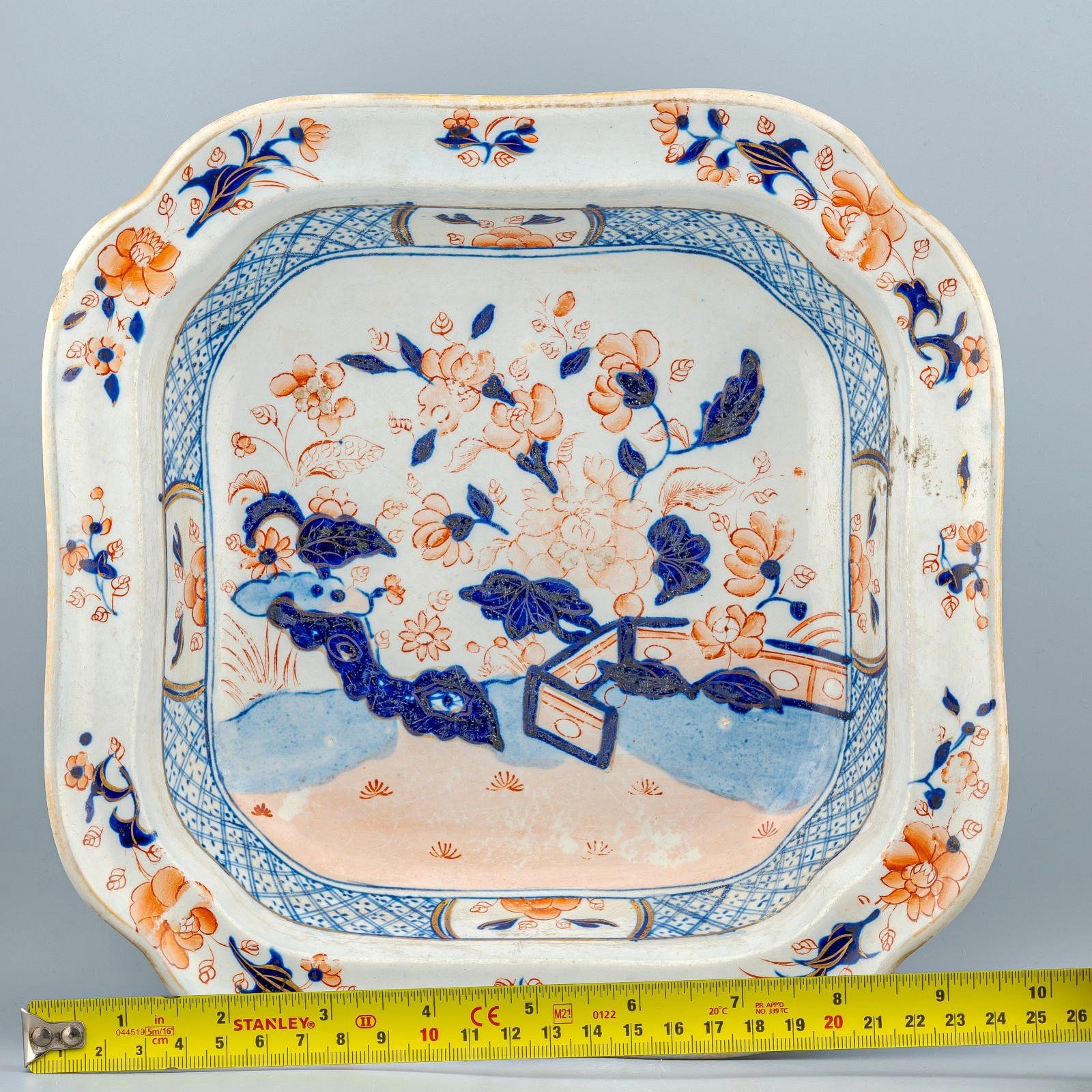 England Imari Staffordshire Porcelain Deep Dish Gilt Mark Period 19th Century - Image 6