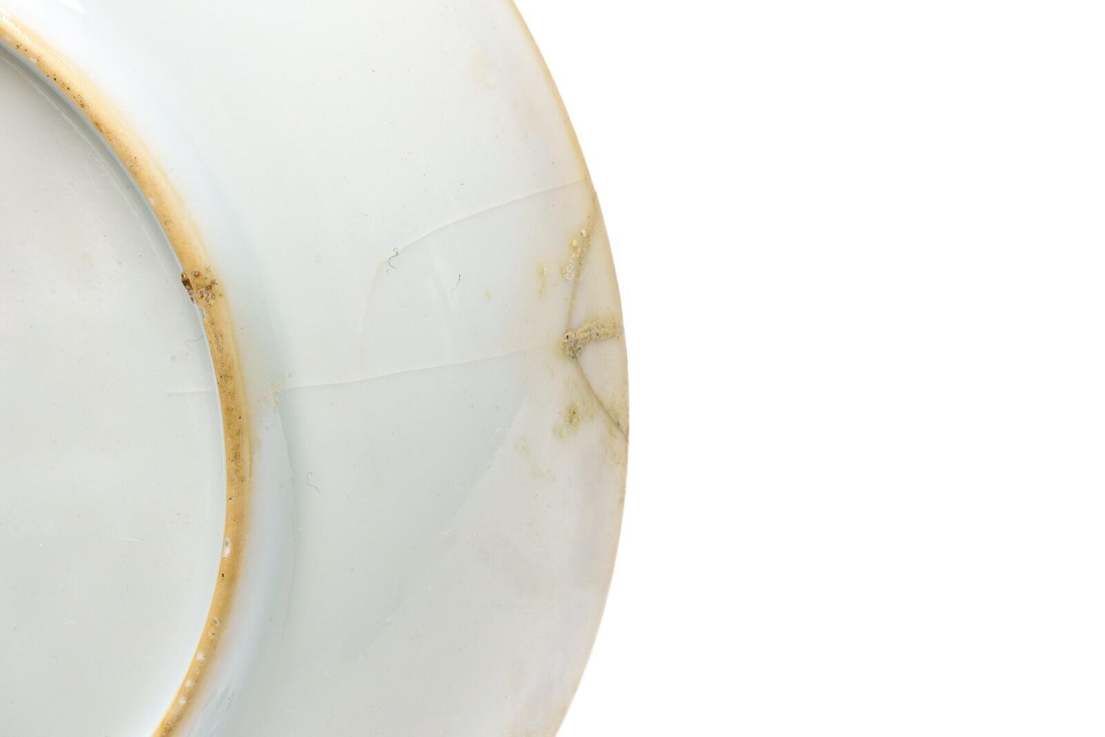 Chinese Porcelain Armorial Cup Saucer Gilt Cypher Initials Chain Qianlong 18C - Image 15