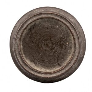 Chinese Carved Wood Stand for Vase Circle Brown Qing Late Period 19th Century