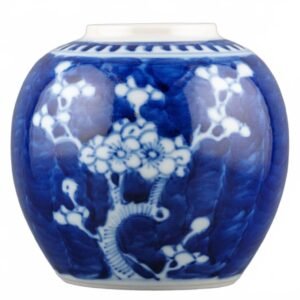 Chinese Porcelain Blue White Ginger Jar Qing Marks 19th Century