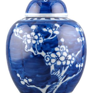 Chinese Guangxu Porcelain Ginger Jar Cover Blue White Qing Marked 20th Century