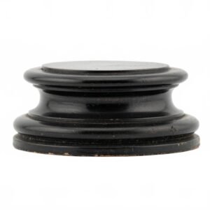 Chinese Carved Wood Black Stand for Vase Circle Base Qing Period 20th Century