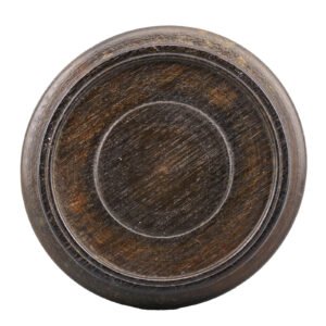 Chinese Carved Wood Stand Display Circle Brown Qing Period 19th Century