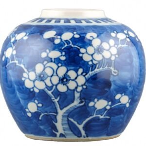 Chinese Guangxu Porcelain Blue Plum Flower Ginger Jar Qing Marked 19th Century