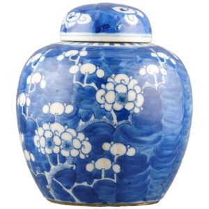 Chinese Guangxu Porcelain Ginger Jar Lid Blue White Qing Period 19th Century