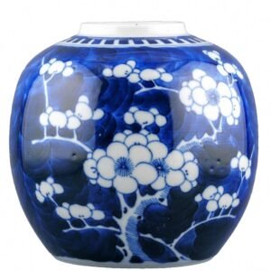 Chinese Guangxu Porcelain Ginger Jar Hawthorn Blue Qing Marked 19th Century