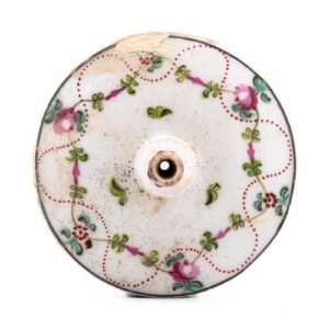 England Porcelain New Hall Cover for Teapot Blue White Victorian 18th Century
