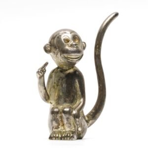 Metal Monkey Figurine Brand Accessories Late Marked G.A.E Copyright Year 2009