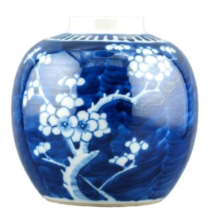 Chinese Guangxu Porcelain Blue Plum Flower Ginger Jar Qing Marked 19th Century