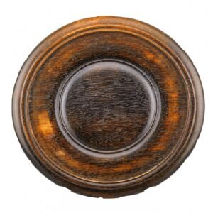 Chinese Carved Wood Stand Brown Display Scroll Base for Vase Qing Republic 20thC