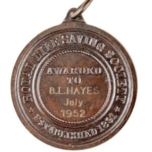 England Metal Bronze Royal Life Saving Society Medal Engrave 20th Century