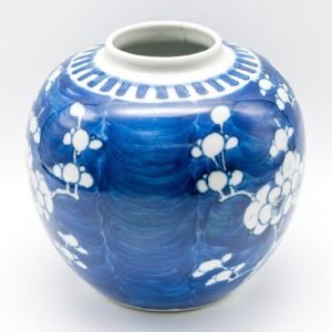 Chinese Guangxu Porcelain Blue White Ginger Jar Hawthorn Qing Mark 19th Century