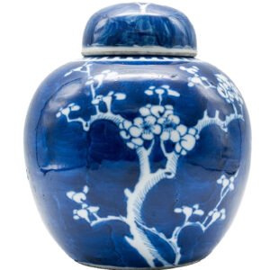 Chinese Guangxu Porcelain Ginger Jar Cover Blue White Qing Marked 19th Century